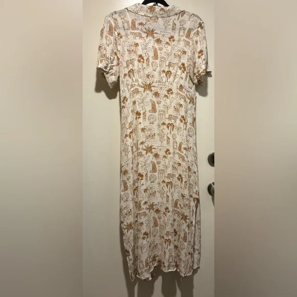 O'Neill Cream and Brown Patterned Dress - Picture 8 of 9